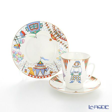 ロシア食器 インペリアル・ポーセリン バレエコレクション 3ピースセット ペトルーシュカ