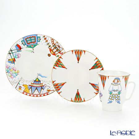 ロシア食器 インペリアル・ポーセリン バレエコレクション 3ピースセット ペトルーシュカ