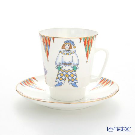 ロシア食器 インペリアル・ポーセリン バレエコレクション 3ピースセット ペトルーシュカ