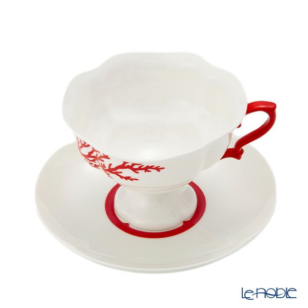 ロシア食器 インペリアル・ポーセリン コーラル ティーカップ＆ソーサー