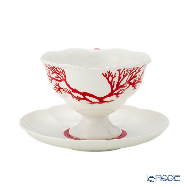 ロシア食器 インペリアル・ポーセリン コーラル ティーカップ＆ソーサー