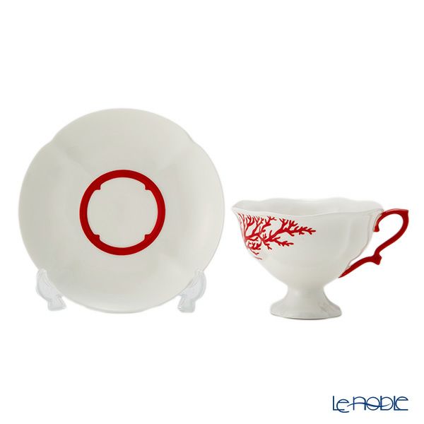 ロシア食器 インペリアル・ポーセリン コーラル ティーカップ＆ソーサー