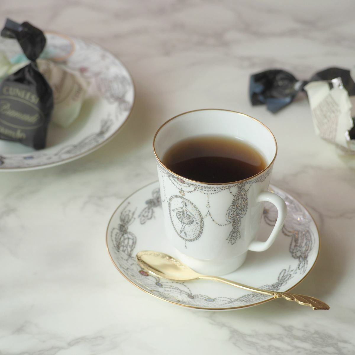 ロシア食器 インペリアル・ポーセリン バレエコレクション 3ピースセット 白鳥の湖