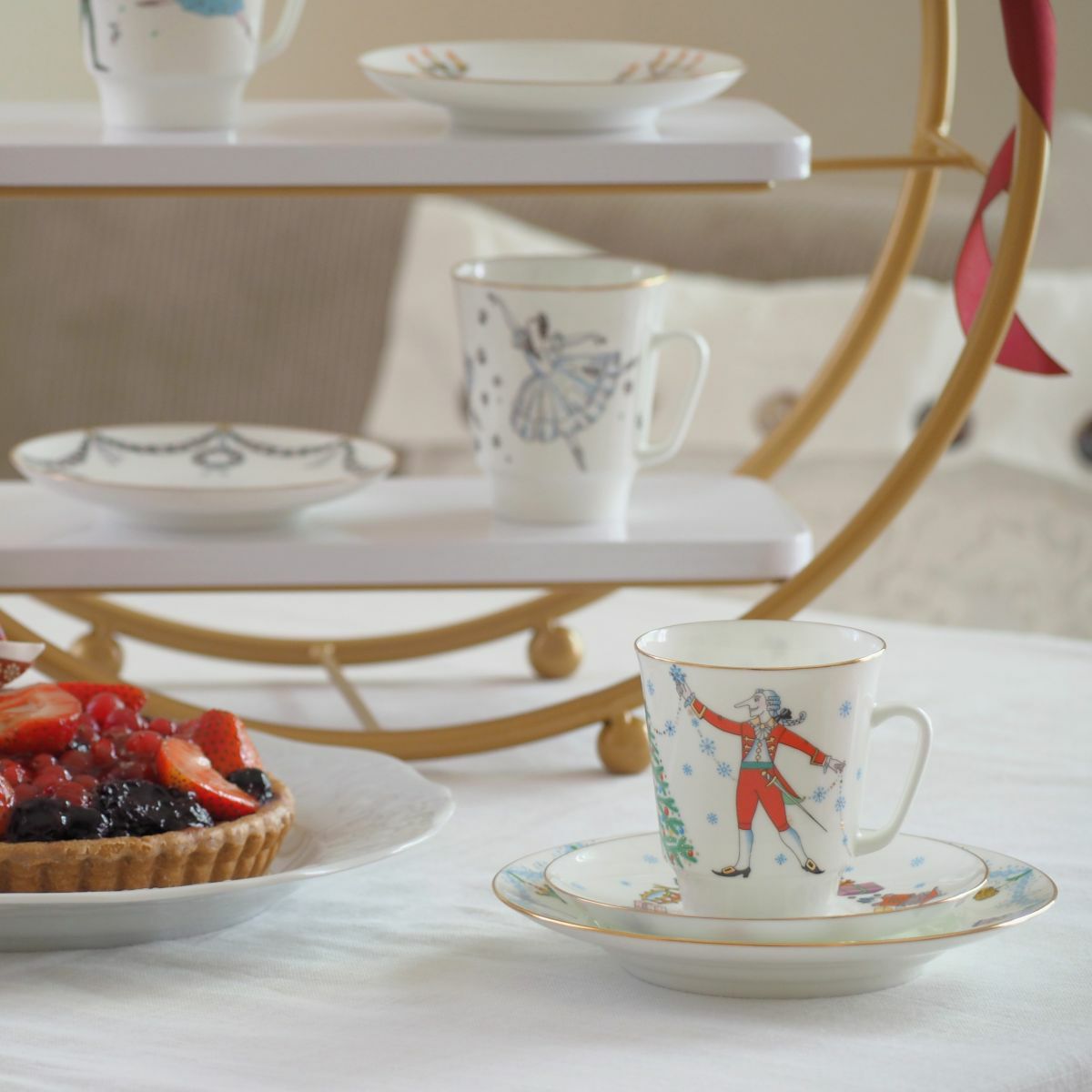 ロシア食器 インペリアル・ポーセリン バレエコレクション 3ピースセット くるみ割り人形