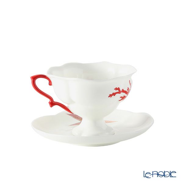 ロシア食器 インペリアル・ポーセリン シートレジャーズ ティーカップ＆ソーサー 220ml スターフィッシュ