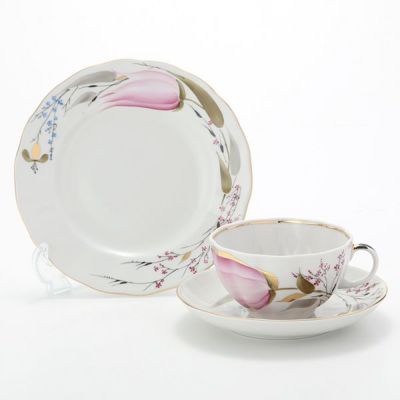 ロシア食器 インペリアル・ポーセリン ゴールデンガーデン 3ピース