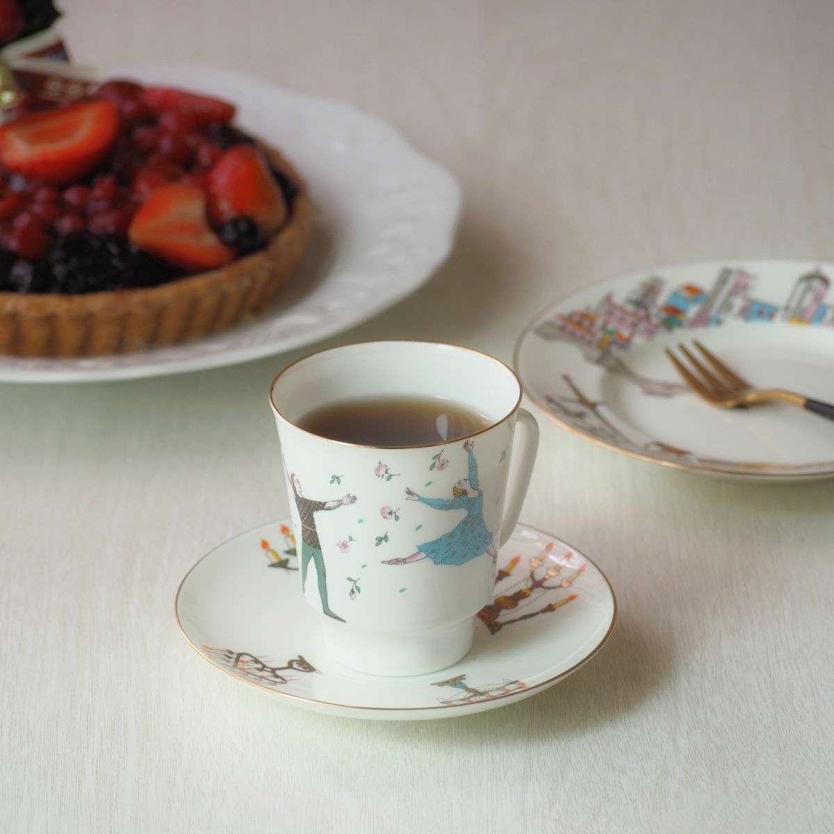 ロシア食器 インペリアル・ポーセリン バレエコレクション 3ピースセット ロミオとジュリエット