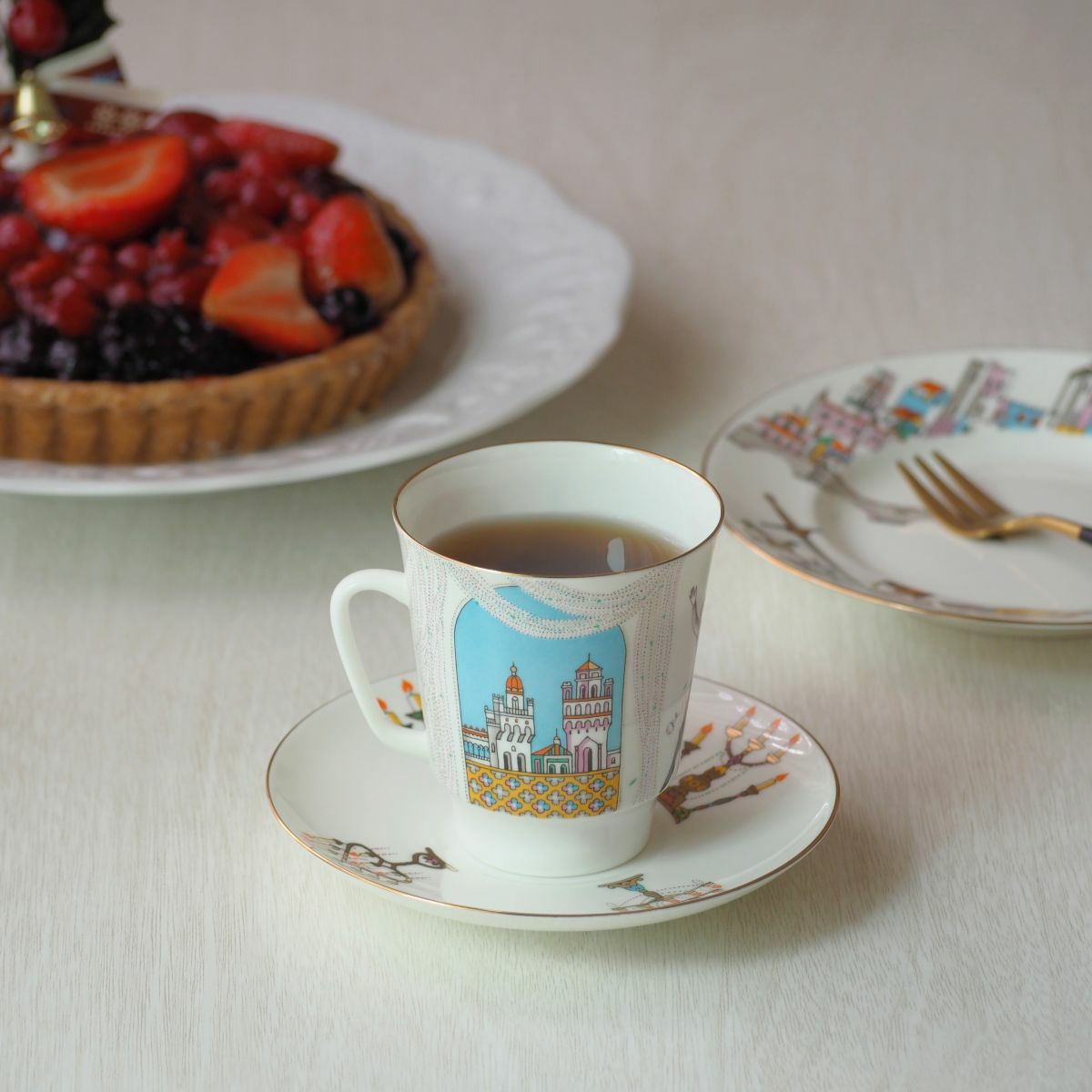 ロシア食器 インペリアル・ポーセリン バレエコレクション 3ピースセット ロミオとジュリエット