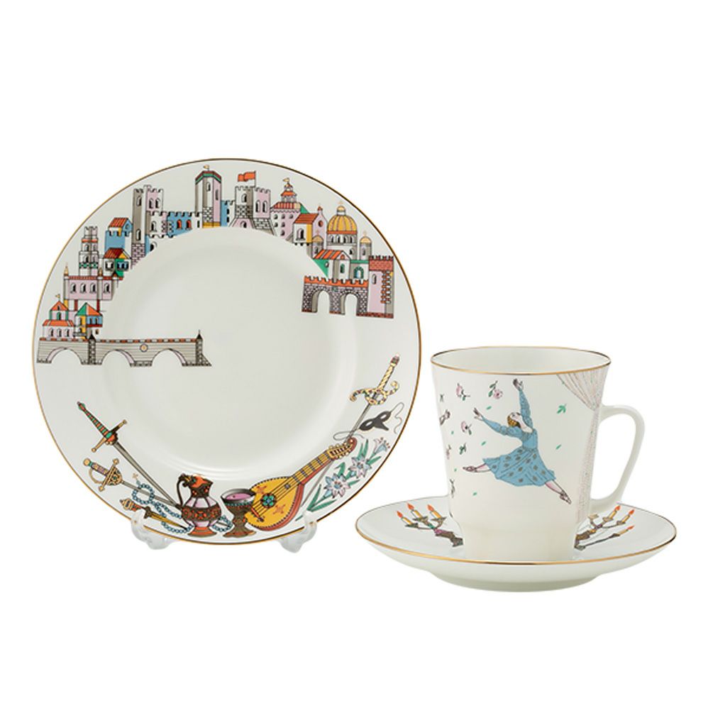 ロシア食器 インペリアル・ポーセリン バレエコレクション 3ピースセット ロミオとジュリエット