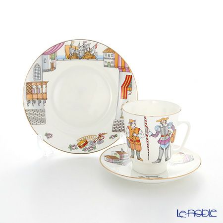 ロシア食器 インペリアル・ポーセリン バレエコレクション 3ピースセット ドン・キホーテ