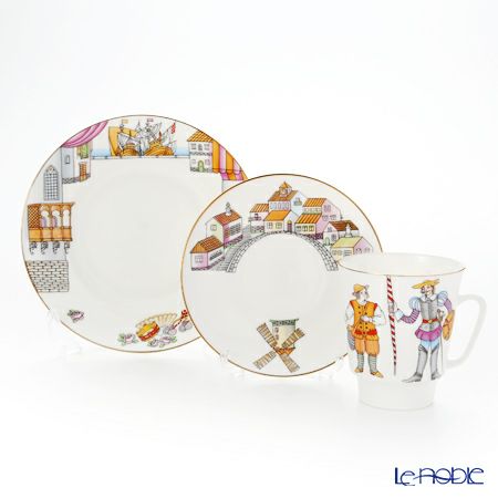 ロシア食器 インペリアル・ポーセリン バレエコレクション 3ピースセット ドン・キホーテ