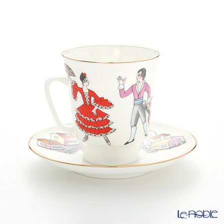 ロシア食器 インペリアル・ポーセリン バレエコレクション 3ピースセット ドン・キホーテ