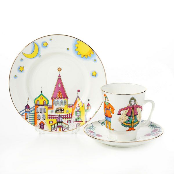 ロシア食器 インペリアル・ポーセリン バレエコレクション 3ピースセット せむしの仔馬