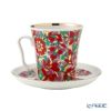ロシア食器 インペリアル・ポーセリン レッドルースター マグ＆ソーサーセット 360ml