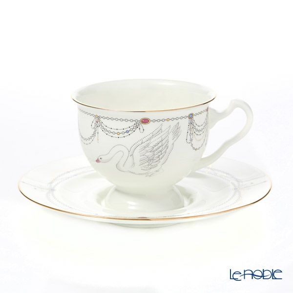 ロシア食器 インペリアル・ポーセリン バレエコレクション ティー カップ＆ソーサー 白鳥の湖 240ml