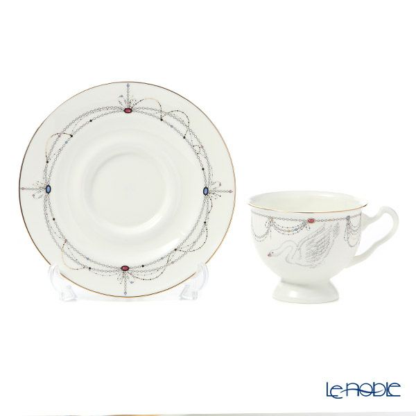 ロシア食器 インペリアル・ポーセリン バレエコレクション ティー カップ＆ソーサー 白鳥の湖 240ml