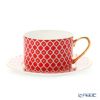 ロシア食器 インペリアル・ポーセリン スカーレット ティーカップ＆ソーサー 250ml レッド