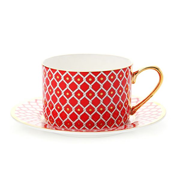 ロシア食器 インペリアル・ポーセリン スカーレット ティーカップ