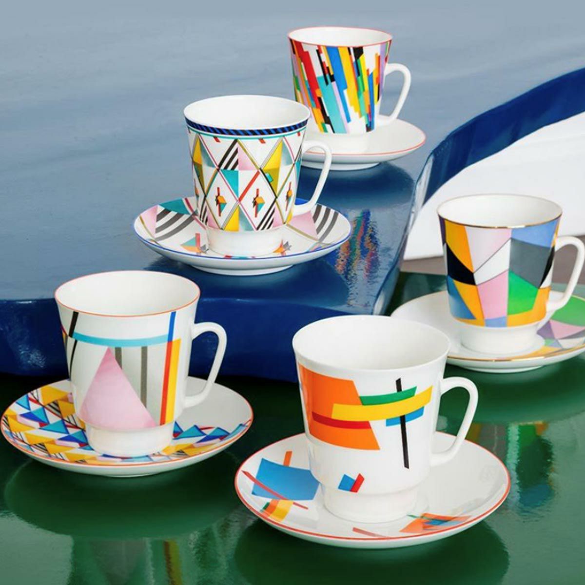 ロシア食器 インペリアル・ポーセリン ムーブメント ティーカップ＆ソーサー No.3 165ml