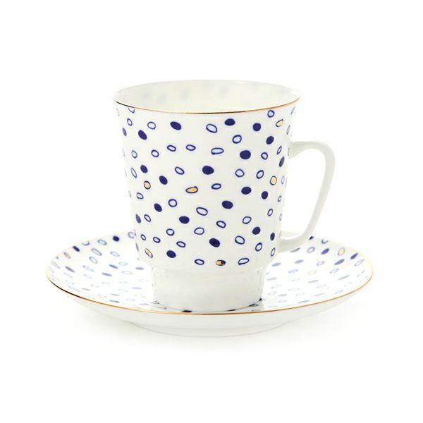 ロシア食器 インペリアル・ポーセリン ムード ティーカップ＆ソーサー グレア（メイ） 165ml