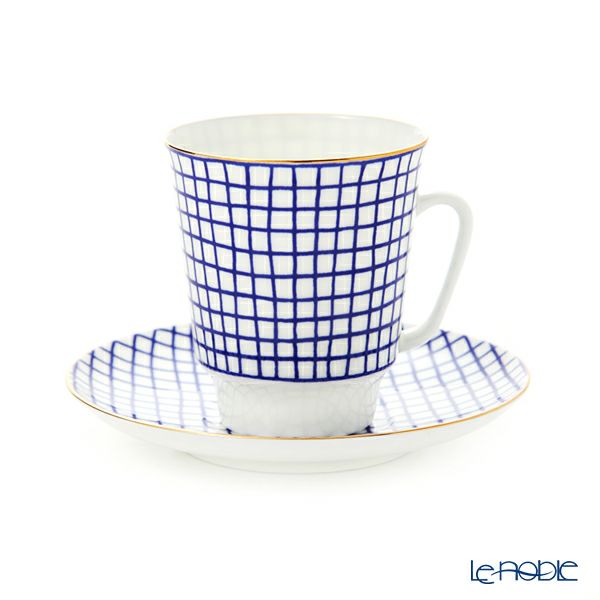 ロシア食器 インペリアル・ポーセリン ムード ティーカップ＆ソーサー ツウィード（メイ） 165ml