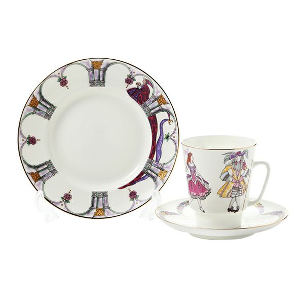 ロシア食器 インペリアル・ポーセリン バレエコレクション 3ピースセット 眠れる森の美女