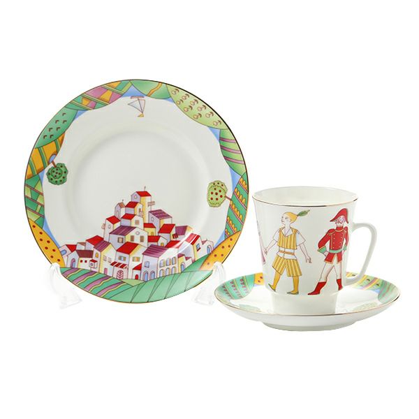 ロシア食器 インペリアル・ポーセリン バレエコレクション 3ピースセット チポリーノ