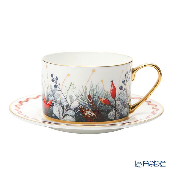 ロシア食器 インペリアル・ポーセリン カレンダー ティーカップ＆ソーサー 250ml