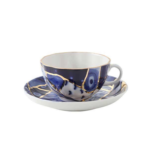 ロシア食器 インペリアル・ポーセリン バイカル ティーカップ＆ソーサー 250ml No.1