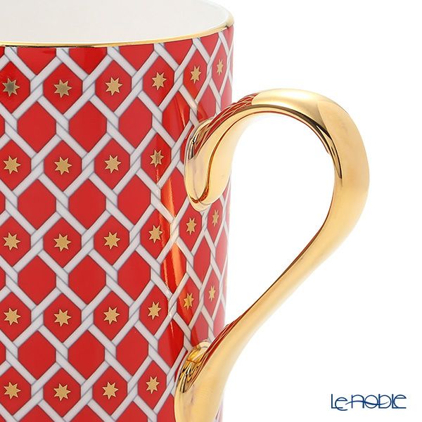 ロシア食器 インペリアル・ポーセリン スカーレット マグカップ No.1 レッド 400ml