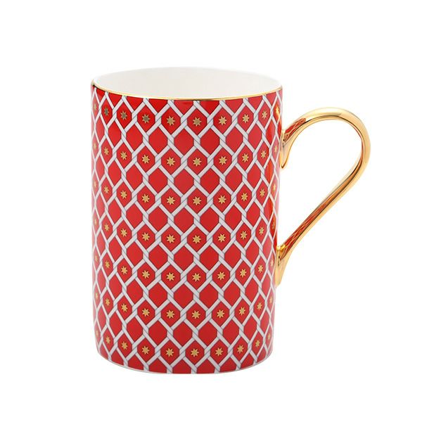 ロシア食器 インペリアル・ポーセリン スカーレット マグカップ No.1 レッド 400ml
