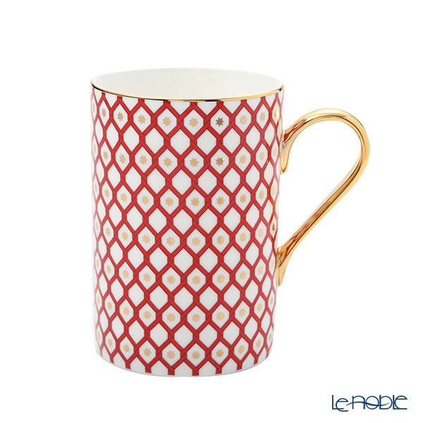 ロシア食器 インペリアル・ポーセリン スカーレット マグカップ No.2 ホワイト 400ml