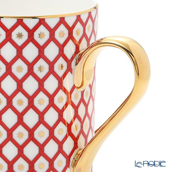 ロシア食器 インペリアル・ポーセリン スカーレット マグカップ No.2 ホワイト 400ml