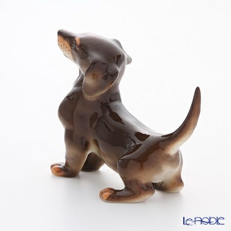 ロシア食器 インペリアル・ポーセリン フィギュリン ダックスフンド 11.4cm