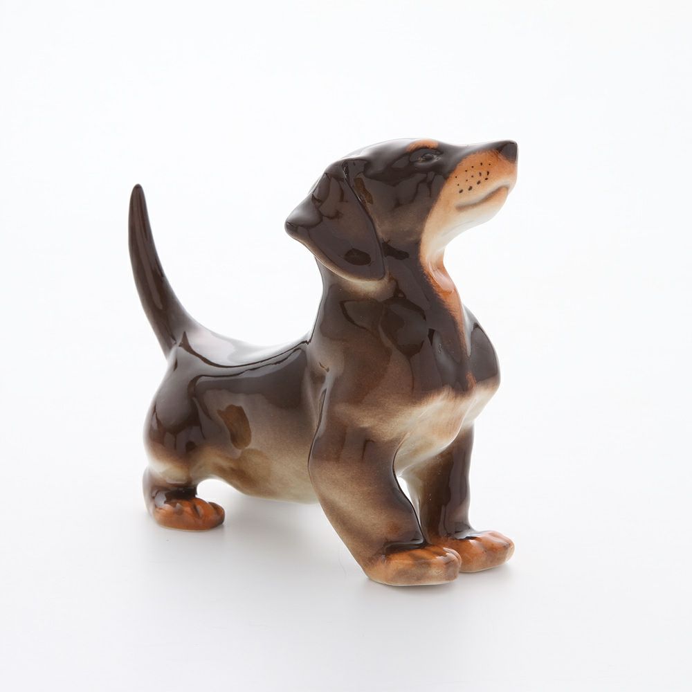 ロシア食器 インペリアル・ポーセリン フィギュリン ダックスフンド 11.4cm