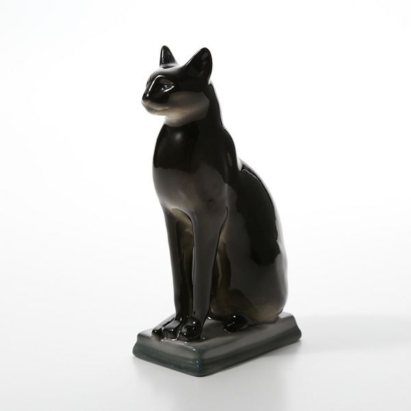 ロシア食器 インペリアル・ポーセリン フィギュリン エジプシャンキャット 16.2cm