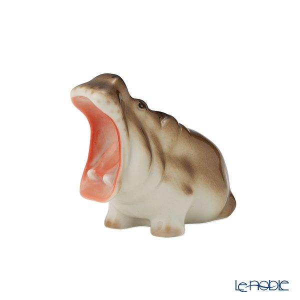 ロシア食器 インペリアル・ポーセリン フィギュリン カバ あくび