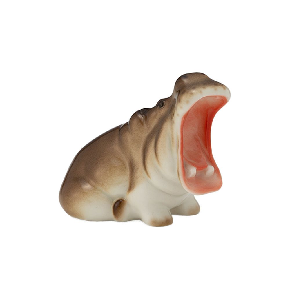 ロシア食器 インペリアル・ポーセリン フィギュリン カバ あくび