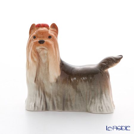 ロシア食器 インペリアル・ポーセリン フィギュリン ヨークシャーテリア 7.2cm