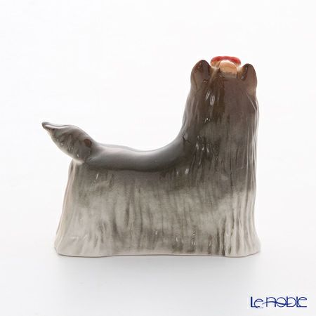 ロシア食器 インペリアル・ポーセリン フィギュリン ヨークシャーテリア 7.2cm