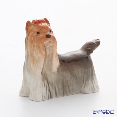 ロシア食器 インペリアル・ポーセリン フィギュリン ヨークシャーテリア 7.2cm