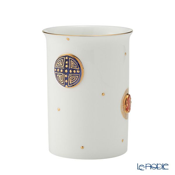 イエシア ジオメトリーゴールド マグカップ レッド／ブルー 270ml