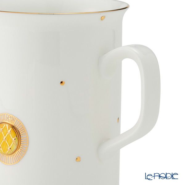 イエシア ジオメトリーゴールド マグカップ イエロー／バイオレット 270ml