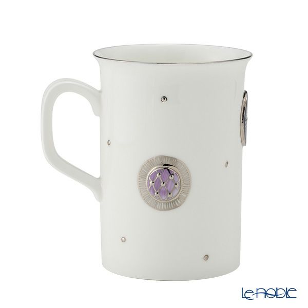 イエシア ジオメトリープラチナ マグカップ バイオレット／ブルー 270ml