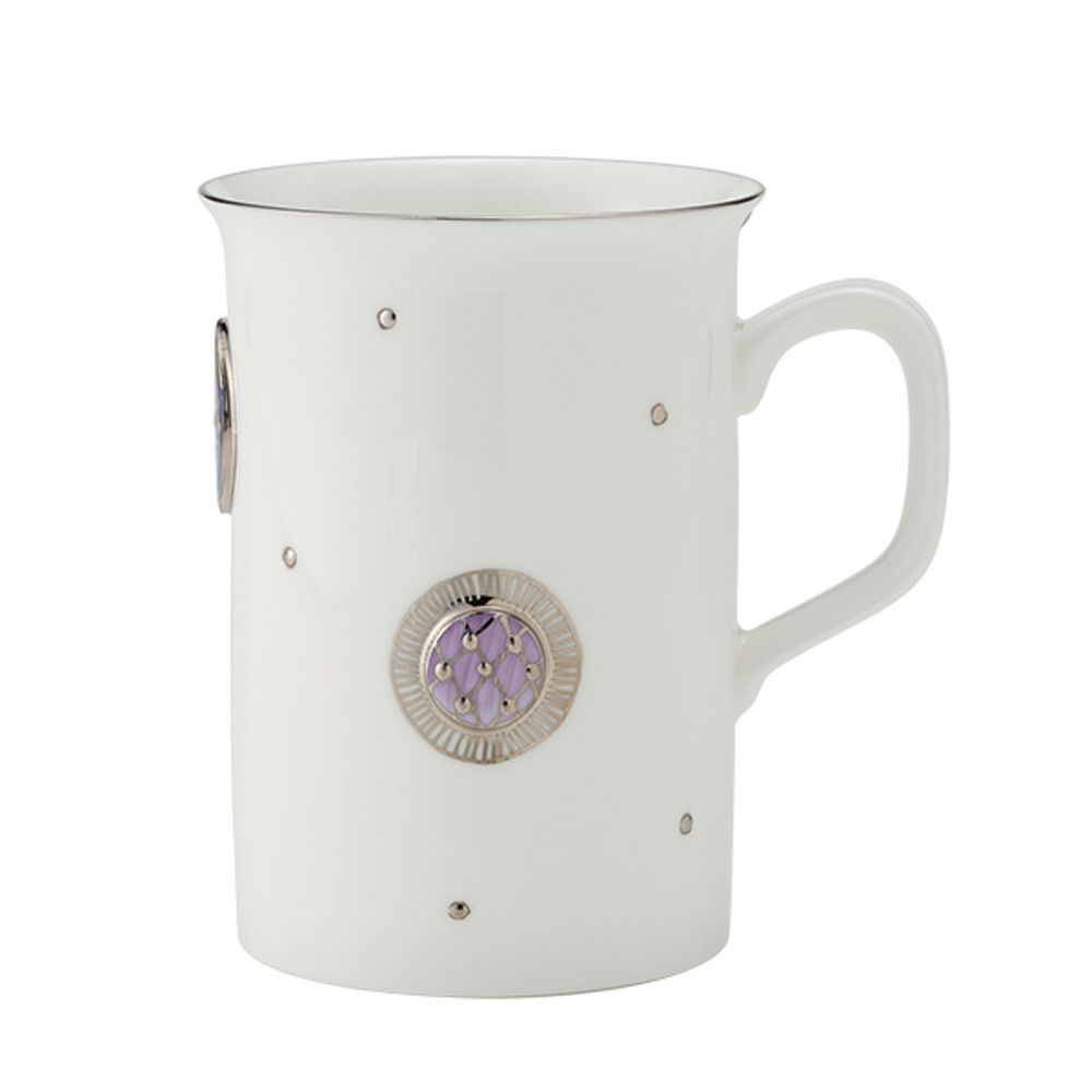 イエシア ジオメトリープラチナ マグカップ バイオレット／ブルー 270ml