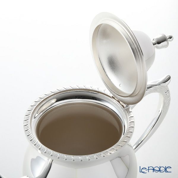 【洋白】早川シルバー 菊縁ローズ C0902 ティーポット 400ml（2人用）