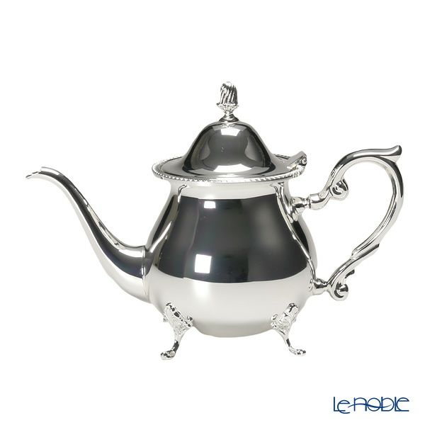 早川シルバー 菊縁ローズ ティーポット 5人用 870ml C06-40【洋白】