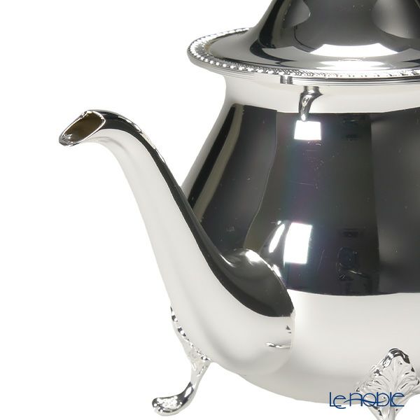 早川シルバー 菊縁ローズ ティーポット 5人用 870ml C06-40【洋白】