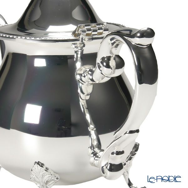 早川シルバー 菊縁ローズ ティーポット 5人用 870ml C06-40【洋白】