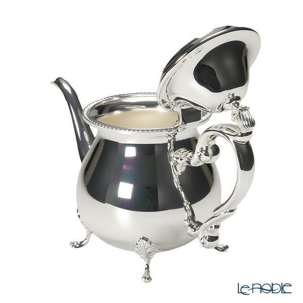 早川シルバー 菊縁ローズ ティーポット 5人用 870ml C06-40【洋白】